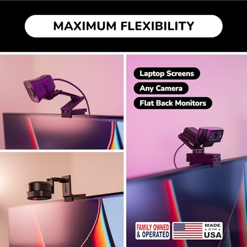 Calibra Webcam Mount - Webcam Mount Compatible with Logitech C920, Logitech Brio 4K, Elgato and Any Webcams with a Threaded Screw - Image 6