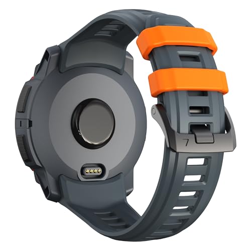 Image of XMUXI Compatible with Garmin Instinct 3 45mm Watch Strap Silicone Sport Replacement Band for Instinct 3 Solar 45mm /Instinct 3 Amoled 45mm with Stainless Steel Buckle(NO WATCH)