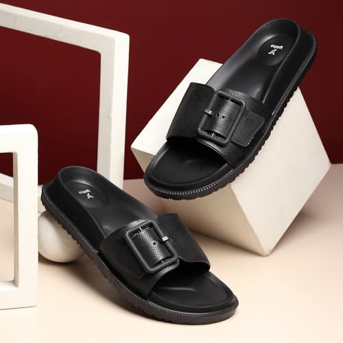 Image of YOHO Grape Sliders for Women & Girls | Stylish,Cushioned, Lightweight Slides & Waterproof Flip Flops | Adjustable Buckle | Comfortable Monsoon Footwear