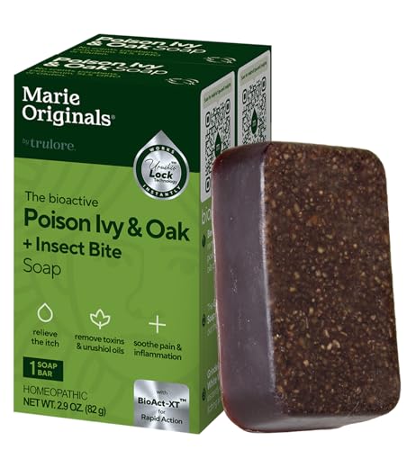 Image of Marie Originals Poison Ivy Soap Bar | All Natural Poison Ivy Treatment | Anti-Itch Skin Cleanser Bar Wash for Poison Ivy, Poison Oak & Sumac | Soothes & Relieves Rashes | 2.9 Ounces (2 pack)