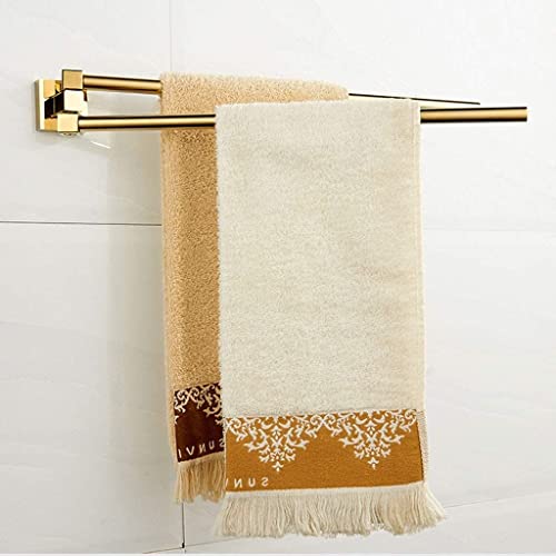 Porte-serviettes barre en laiton pour support mural de salle de bain chic - 2