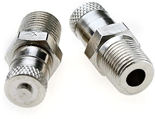Lot de 2 valves de réservoir 1/8" BSP, BSPT, Schrader Tank Valve de 25 mm，Roue Compresseur d'air 500 PSI 35 bar