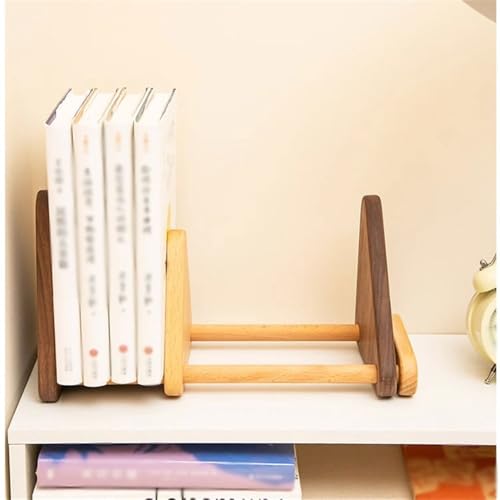 Bibliothèque de bureau debout réglable avec structure à trois triangles stables en bois - 6