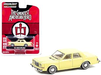 1981 Diplomat Yellow Bill Maxwells The Greatest American Hero 1981-1983 TV Series Hollywood Series Release 32 1/64 Diecast Model Car by Green Light