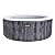 JLeisure Greywood 65 Inch 3 Person Round Inflatable Hot Tub Spa with Control Panel, Floor Protector, and Portable Hot Tub Cover, Gray