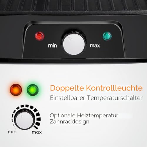 Foto von Kontaktgrill,Elektrische Tischgrills,Panini Maker,Sandwich Maker, Elektrogrill, 1500 Watt,Silber