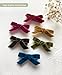 Velvet Mini Bows for Baby Girls, 20pcs Boutique Tiny Baby Hair Clips, Fully Lined Hair Barrettes Alligators for Infants Toddlers Fine Hair by Cherssy