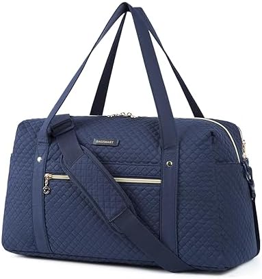 BAGSMART Travel Duffle Bag 31L Quilted Weekender