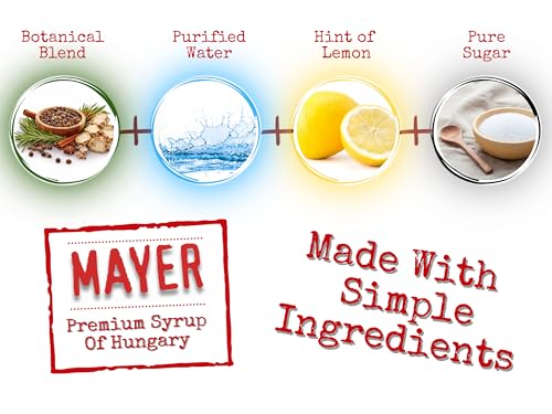 Image of Mayer Botanical Tonic Syrup ( Cordial ), Award-Winning, Real Quinine & Natural Botanicals, Vegan, Gluten Free, Perfect for Gin & Tonic, Cocktails, Sparkling Water - No Preservatives, Authentic Bitter Tonic Flavor ( 1 Pack )