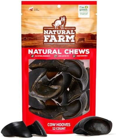 Natural Farm Cow Hooves (12 Pack), Odor-Free, All Natural Sourced...