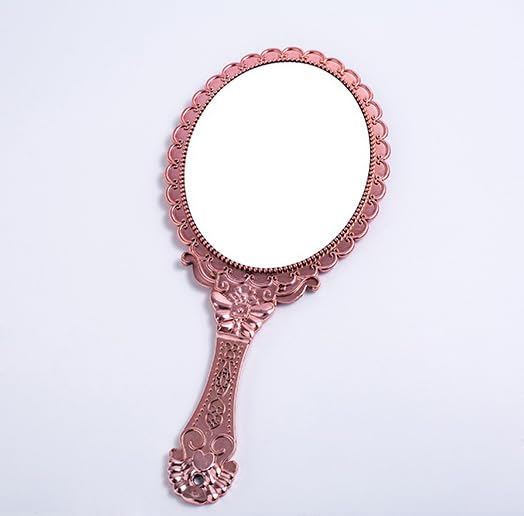 Espejo de maquillaje ovalado de mano estilo vintage AKOAK miniatura 3