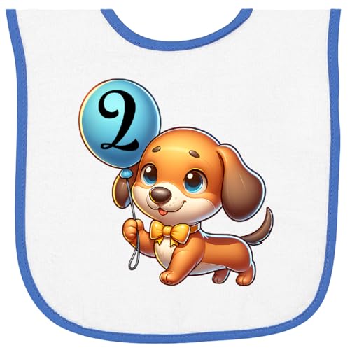 inktastic 2nd Birthday Puppy 2 Year Old Boy Baby Terry Cloth Bib
