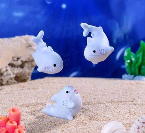 Image of VRB Dec 1 Set Miniature Showpiece Set for Home Decor,Car Dashboard,Valentine,Living Room,Gifts Figurines,Cake Decoration Items,Figurines for Home Decor. ((6Pcs Dolphin Miniature))