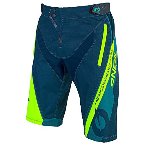 O Neal | Pantaloncini da Mountainbike | Mountainbike MTB DH BMX | Materiale Resistente, Cintura Elastica, Tasche con Cerniera | Pantaloncini Element FR Hybrid 2019 | Adulto | Verde | Taglia 28 44