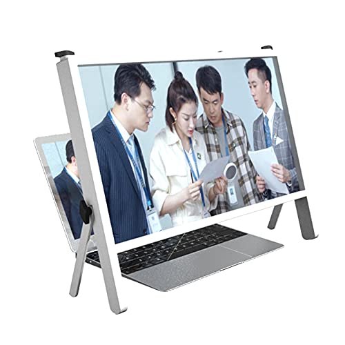QHW Laptop Screen Magnifier, Folding Stand, 3D Eye Protection Super Clear Physical Magnifier, A Gift for Family and Children, White, 21＂ (UCDX0712)