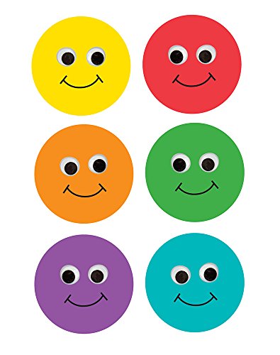 Hygloss Products, Inc 33710 Happy Multi-Color Smiley Face Classroom Accents â€“ Creative Teaching Resources â€“ 6 Inches, 30 Pack, 6"