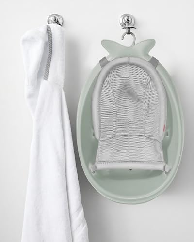 Image of Skip Hop Infant Bath Tub 3-Stage Grow with Baby Smart Sling MOBY Bathtub Sage Age 0+