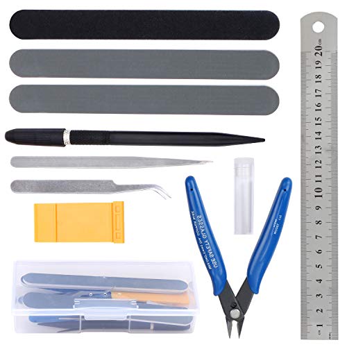 HSEAMALL Kit de 11 outils de base pour modélisme de voiture Bandai Hobby Gundam Cover