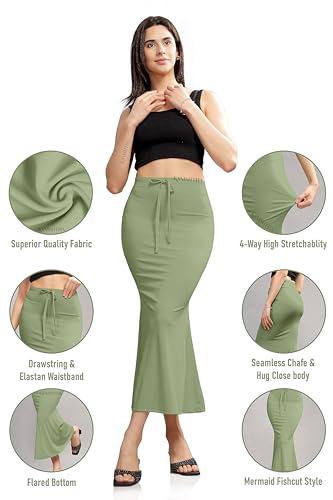 Image of Women Saree Shapewear Petticoat Skirt