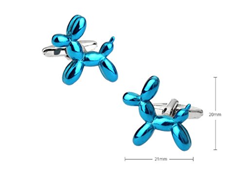 Gemelos Blue Balloon Dog Puppy en caja de regalo miniatura 2