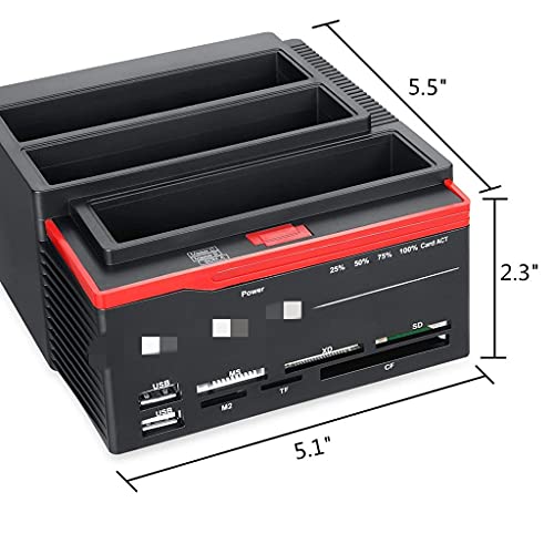 Base de conexión SATA e IDE de 2.5 y 3.5 pulgadas con Hub USB 3.0 5