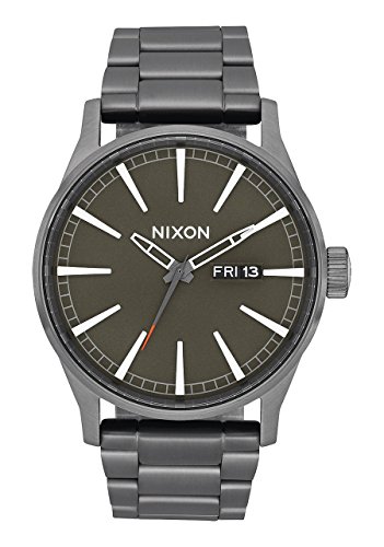 Nixon Men's Sentry Ss A3562947 Grey Stainless-Steel Japanese Quartz Fashion Watch