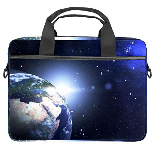 Bolso bandolera para portátil de 13 a 14 pulgadas con diseño de Tierra espacial