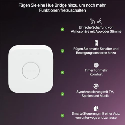 Philips Hue Essential Starter-Set: Bridge + 4x E27 Smart LED Lampen – Ansicht 6