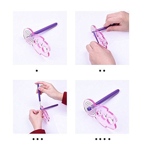 Cuziss 2pcs Different Size Paper Quilling Slotted Tools and 1pcs Awl and 1pcs Quilling Curling Coach