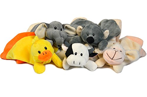 Image of Lovey Security Blanket 12 inch Square Stuffed Animal Baby Blankie for Girls or Boys (Elephant) (Pack of 2)