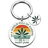 QUIHUD Marijuana Gifts Cannabis Accessories Weed Leaf Keychain Funny Stoner Gifts For Women Men Smokers Weed