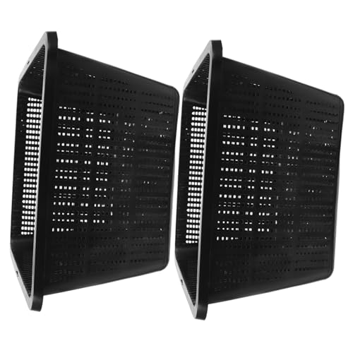 Toyvian Macetas Hidropónicas De Malla Cuadrada para Cultivo Acuático Interior y Exterior, Cesta De Cultivo De Plástico Portátil 2 Piezas, Apta para Hidroponía y Jardinería Espacios Reducidos