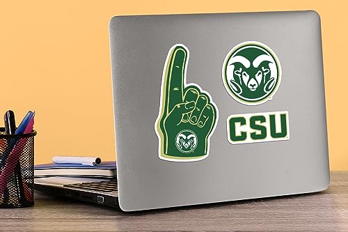 Image of Colorado State University 8ct Vinyl Large Deluxe Stickers Variety Pack - Laptop, Water Bottle, Scrapbooking, Tablet, Skateboard, Indoor /Outdoor - Set of 8