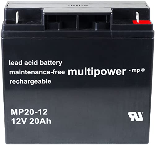 Multipower MP0,8-12 Batteria al piombo AGM 12V 0,8Ah con connettore AMP