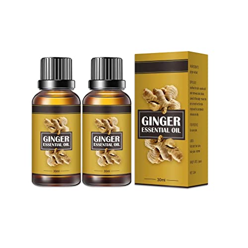 2PCS Aceite de Jengibre Drenaje Linfatico Baretastic, Aceite de Masaje de Jengibre - Aceite de Jengibre de Drenaje linfático Natural | Alivia el Dolor Muscular y el Aceite Activo Relajante