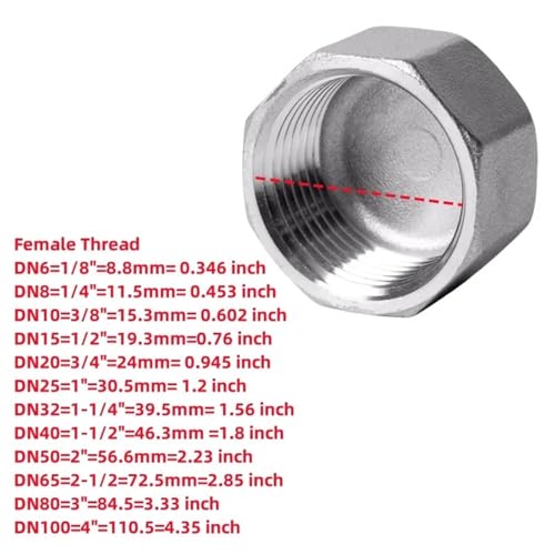 Casquillo hexagonal de acero inoxidable 304 con seda interior de alta precisión 3