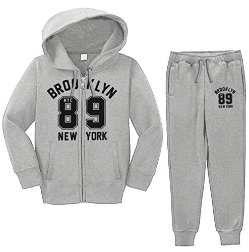 GUBA® Survêtement Brooklyn 89 New York avec capuche et bas 7-13 ans - Gris - 11-12 ans