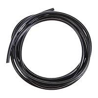 QUARKZMAN PU Übertragung Gürtel Polyurethan Runde Gürtel 6mm Durchmesser 10ft(3 Meter) Länge Glatte Oberfläche Urethan Gürtel für Antrieb Übertragung Schwarz