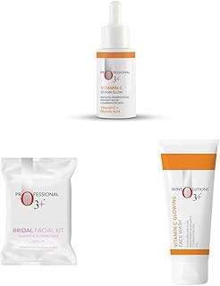 O3+ Vitamin C Serum Glow- Face &amp; O3+ Bridal Facial Kit for Radiant &amp; O3+ Vitamin C Face Wash Glow For Daily Brightening &amp; ...