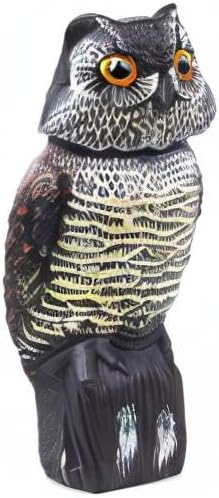 Owl Decoys to Scare Birds Away with Rotating Head,Natural Enemy Bird Deterrent Realistic Eyes & Waterproof Shape Fake Owl Scarecrow Bird Control - Image 8