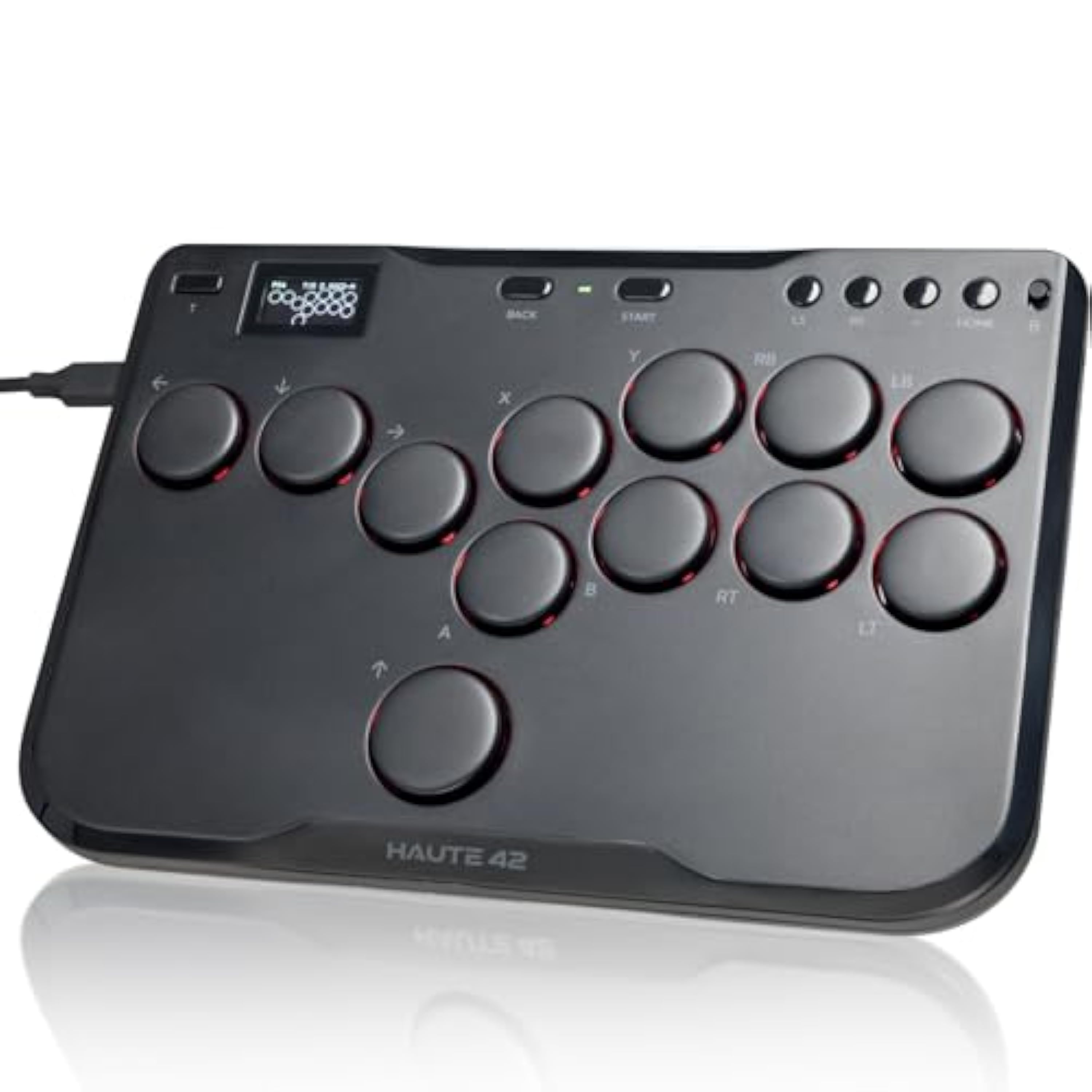 JZW-Shop Arcade Fight Stick, P12 Mando de Arcade Controlador Teclado sin palanca Joystick Juegos de lucha para Ps4 /PS3/PC/Steam Deck/NS Switch (P12-EU)