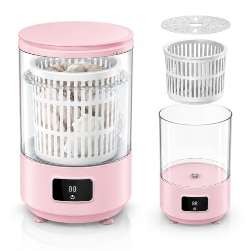 �v���������� �~�j����@ ���^ �|�[�^�u�� ����E����̌^ 4L Type-C�[�d�� ������]��� �ᐅ�ʔr���Ǖt�� �ȃX�y�[�X �y�� �ȒP���� ���� �C�� �^�I�� �����ߗޗp �z���C�g �s���N �p�[�v�� (182x182x262mm,�s���N) [���s�A��