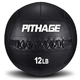 PITHAGE Medicine Ball Exercise Wall Balls for Exercise, 12lbs Weighted Ball for Working Out, Fitness...