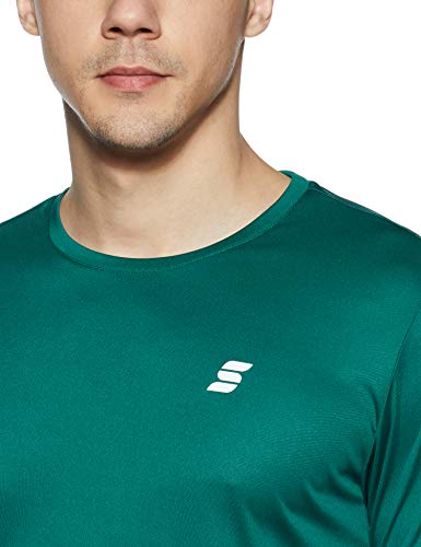 Image of Amazon Brand - Symbol Men's Solid Active Regular Fit Sports T-Shirt | Round Neck | Half Sleeve (Available in Plus Sizes)