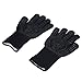 Heat Gloves 500℃, Oven Mitts for BBQ and Welding, 31cm Hot Proof Mitts with Silicone Coating, Heat Cooking Tool for Oven, Fireplace, and Outdoor Grilling