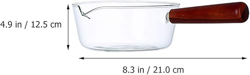 Miniatura 2 de Cacerola de vidrio antiadherente para salsa con tapa, olla para pasta, sartén de leche, olla de vidrio, utensilios de cocina para sopa de fideos,