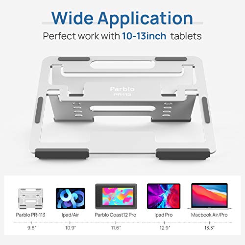 Suporte para tablet, Parblo PR113 ajustável e suporte dobrável universal, adequado para tablets de d