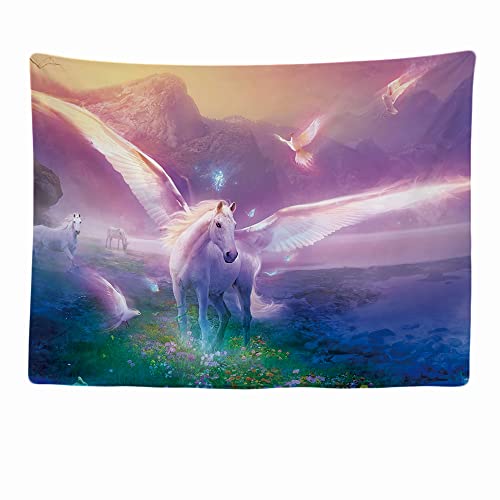Ulticool – Tapisserie Murale Décorative Chambre - Licorne Unicorn Cheval - 200 x 150 cm Grand – Papier Peint Tissu – Tapestry Aesthetic Wall -...