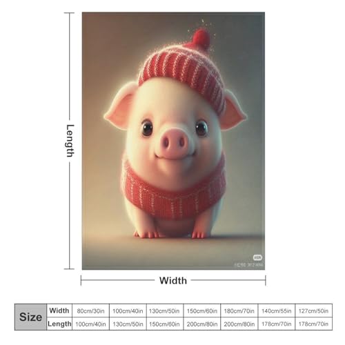Plaid canapé cochon mignon couverture lit flannel cadeau idéal