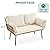 YITAHOME Love Seat Patio Sofa, All-Weather Wicker Large Loveseats Patio Sectional Furniture with Cushions & Lumbar Pillows, Outdoor Patio Furniture Set for Patio, Balcony, Backyard, Deck, Poolside